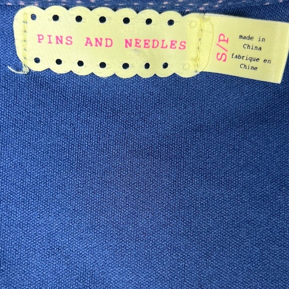 Anthropologie Dress Womens Small Pins&Needles Polka Dot Floral Retro Pinup Girly - Picture 6 of 8